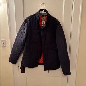 Relwen Quilted Insulated Tanker Jacket - Navy with Red Lining